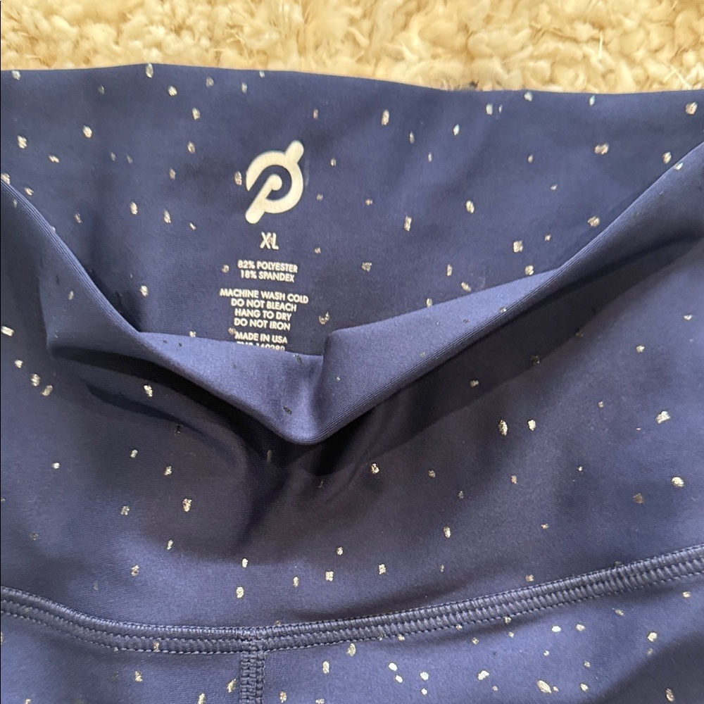 Navy Sparkle Leggings peloton - Picture 2 of 5